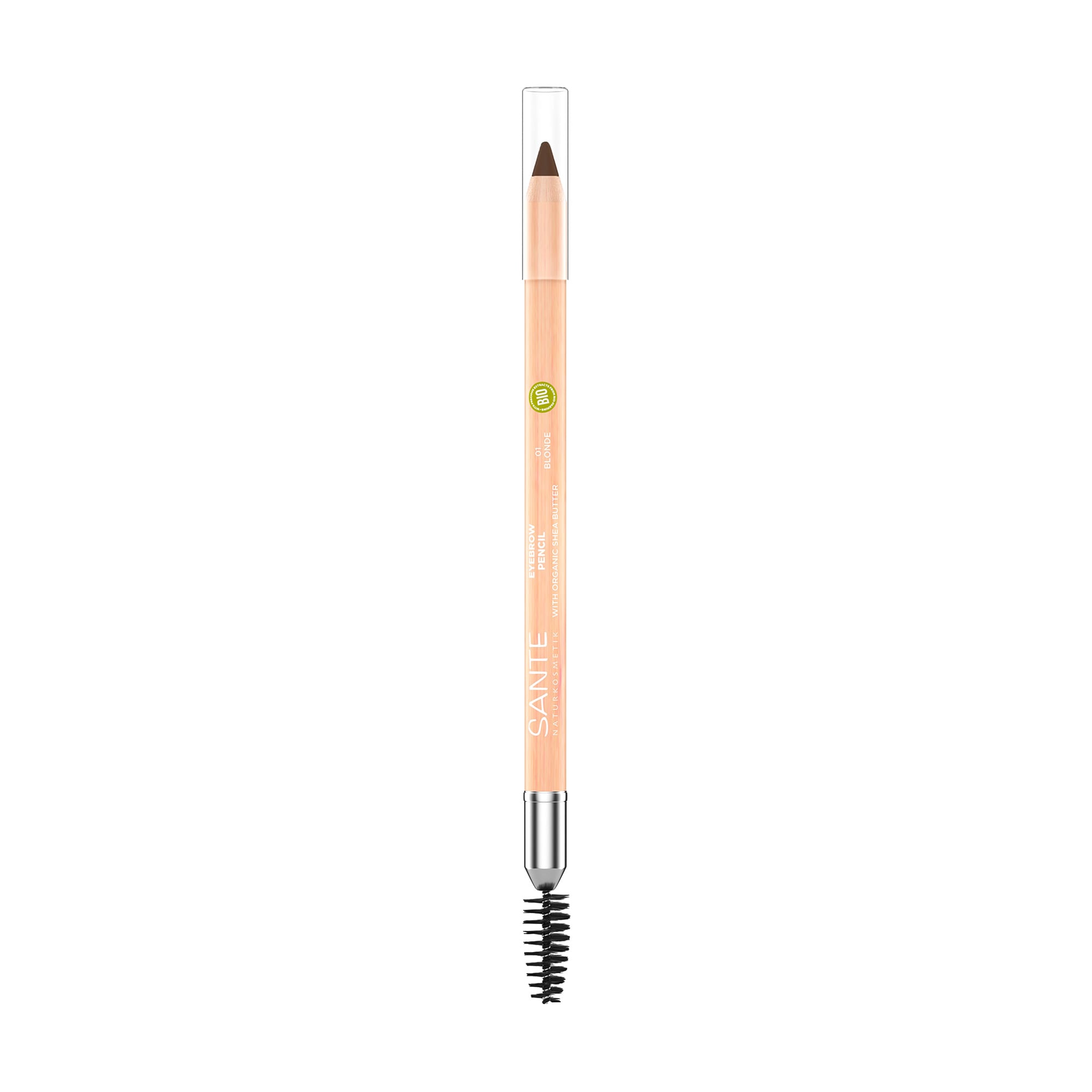 Біоолівець для брів Sante Eyebrow Pencil зі щіточкою, 02 Brown, 1.08 г